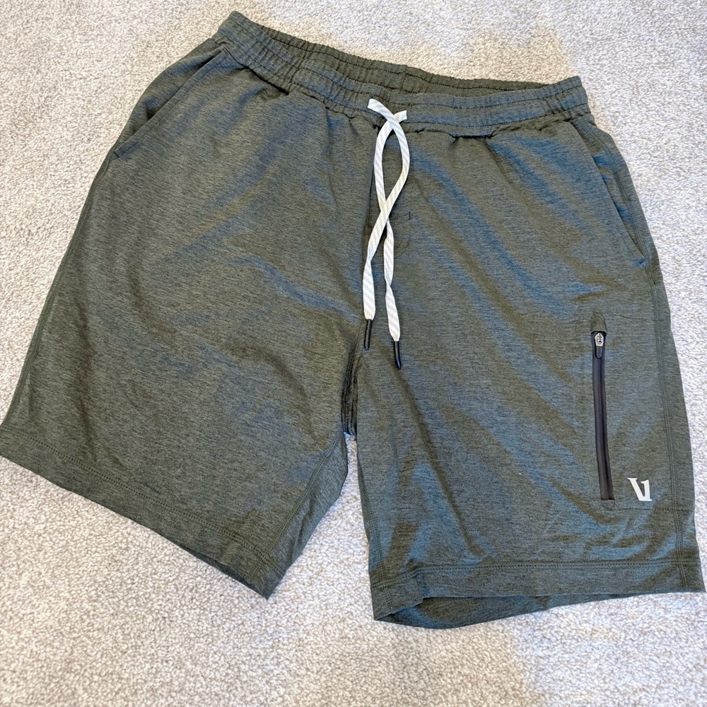 Vuori Men's Sunday Performance Green Athletic Shorts